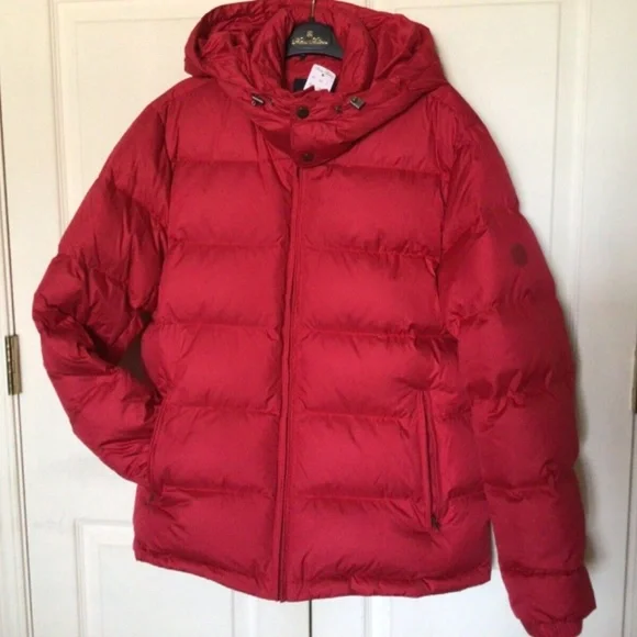 NWT Brooks Brothers Men's Lightweight down Super Puffer Jacket Coat Red Size M